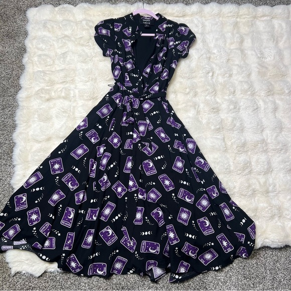 COLLECTIF X MODCLOTH MARY GRACE TAROT DECK SWING DRESS 2 - Picture 2 of 8